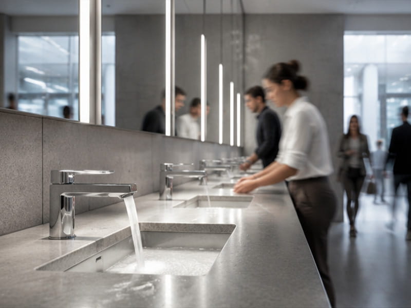 Washbasin water-saving solution